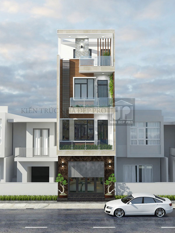Hình ảnh: Thiết kế nhà lô phố đẹp 3.5 tầng tại Nam Định