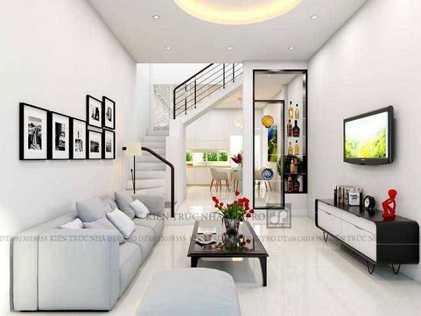 Hình ảnh: Giải pháp thiết kế phòng khách cho nhà phố hẹp