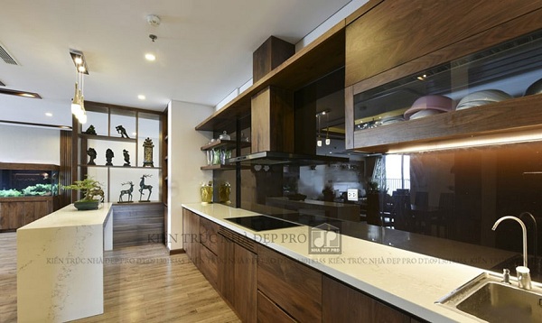 Hình ảnh: Bố trí bếp theo chiều dọc nhà cho không gian hẹp